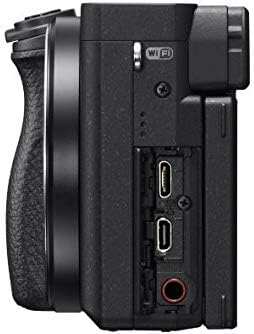 Sony Alpha a6400 Mirrorless Camera: Compact APS-C Interchangeable Lens Digital Camera with Real-Time Eye Auto Focus, 4K Video, Flip Screen & 16-50mm Lens - E Mount Compatible - ILCE-6400L/B, Black