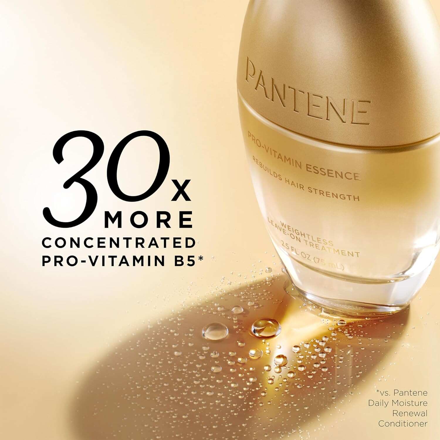 Pantene Pro-Vitamin Essence, Daily Repair Mist For Dry, Damaged Hair, Helps to Rebuild Hair's Strength, Builds New Bonds, Reduces Breakage with Active Pro-Vitamin B5, Hair Treatment, 2.5 fl oz