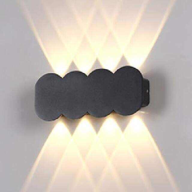 LED Wall Light 4/6/8 3 Color Light 2/3/4 Head IP65 Waterproof Wall Lighting 110-240V