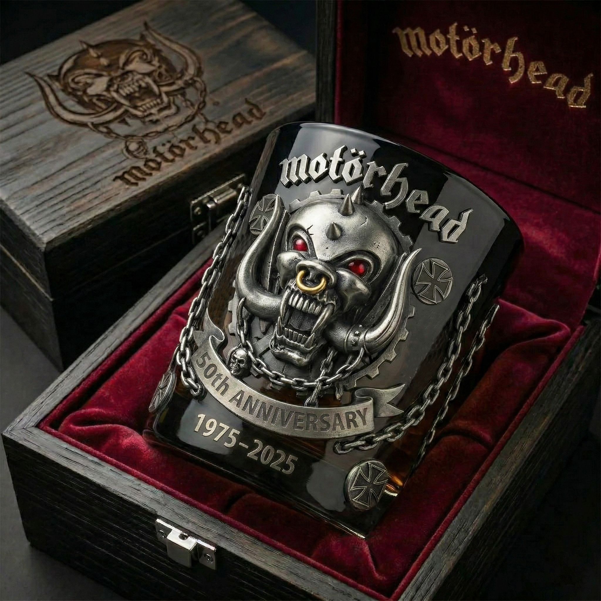 Motörhead 50th Anniversary Whiskey Glass
