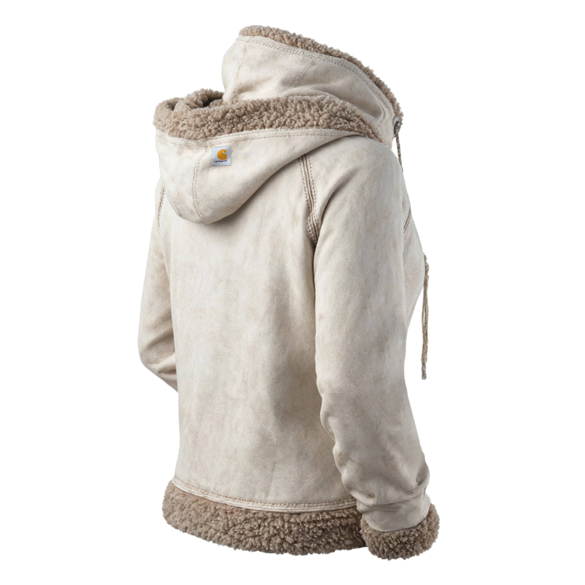 Women's Retro Suede Thickened Warm Pile Collar Hooded Sweatshirt