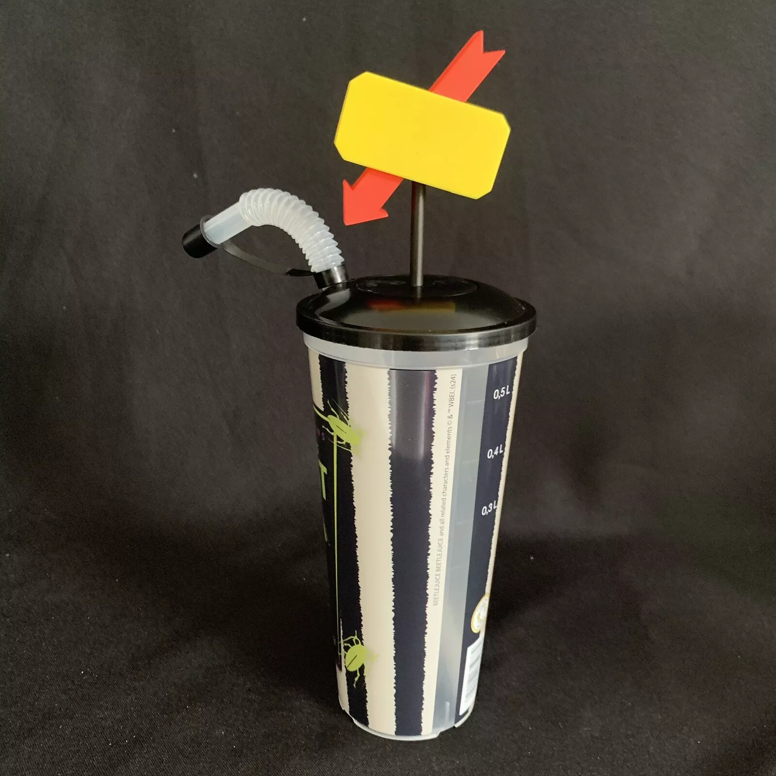 🪲BEETLEJUICE Set Of 4 Cinema Cups With Toppers