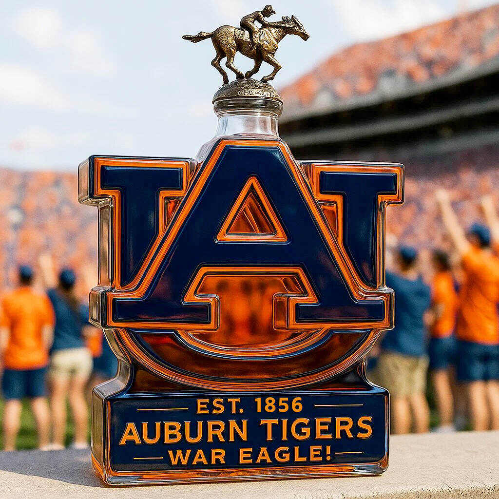 Auburn Tigers Limited Edition Whiskey Bottle