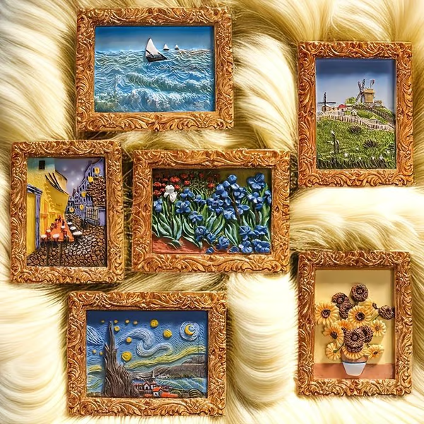 💖💖Van Gogh Inspired Fridge Magnet Set