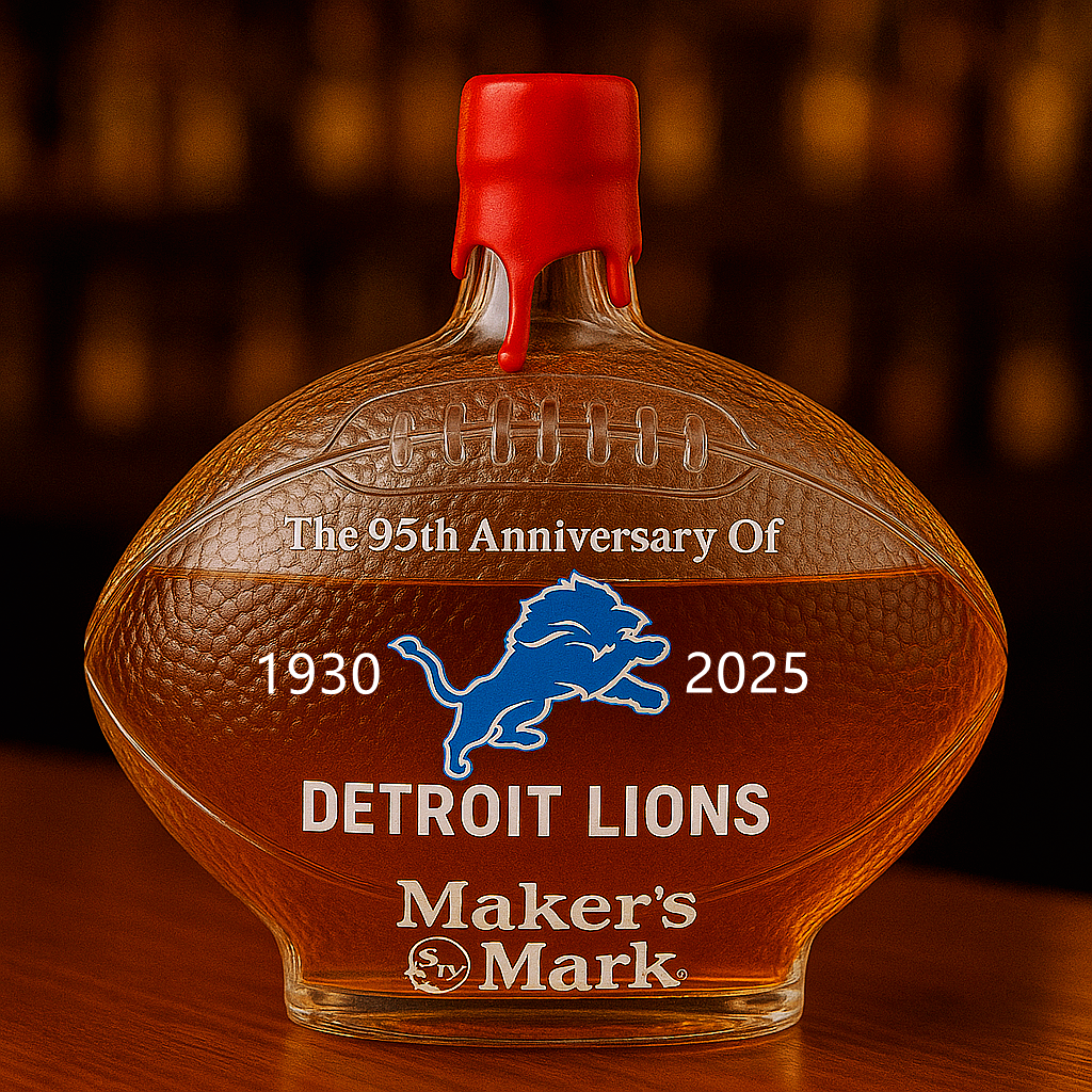 Detroit Lions Whiskey Bottle——95th Anniversary Edition