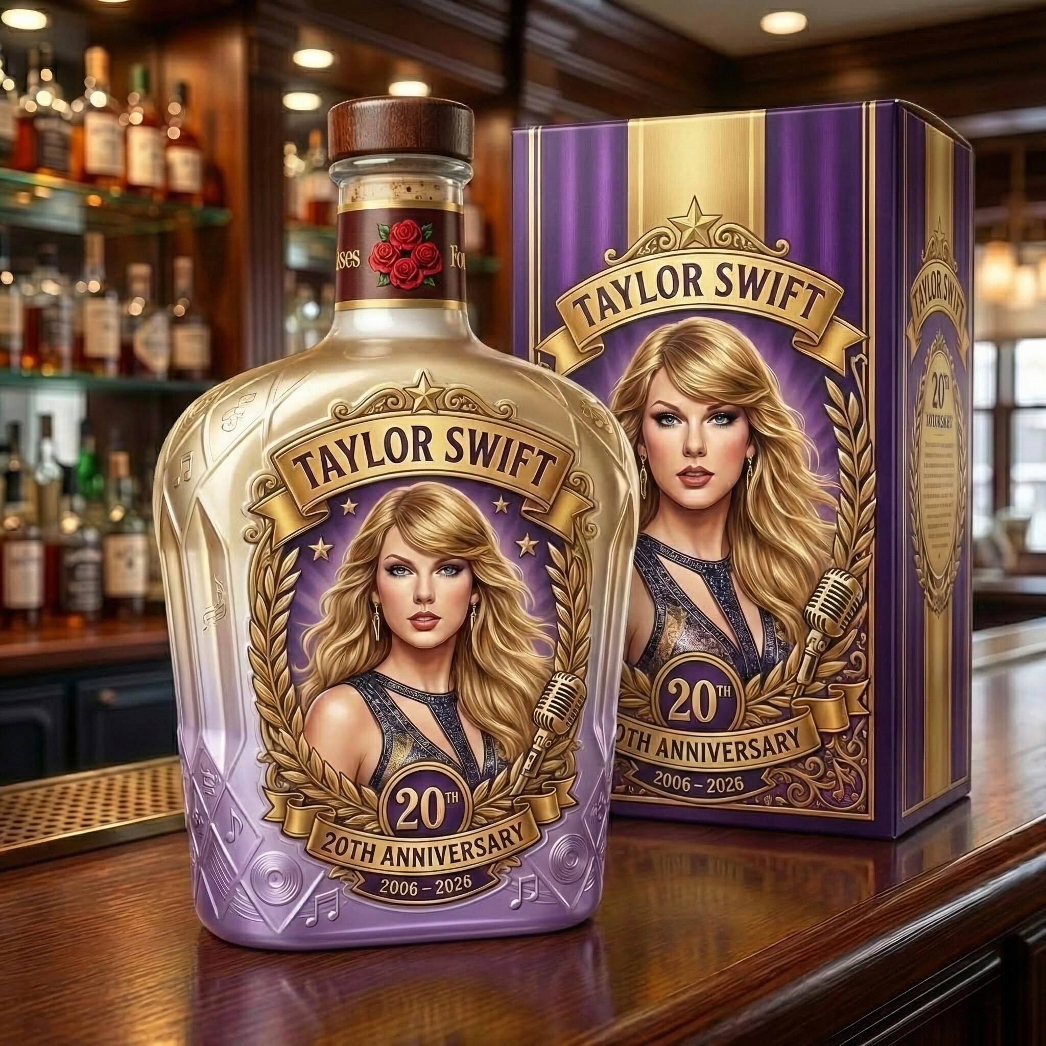 Taylor Swift 20th Anniversary Edition Whiskey Bottle