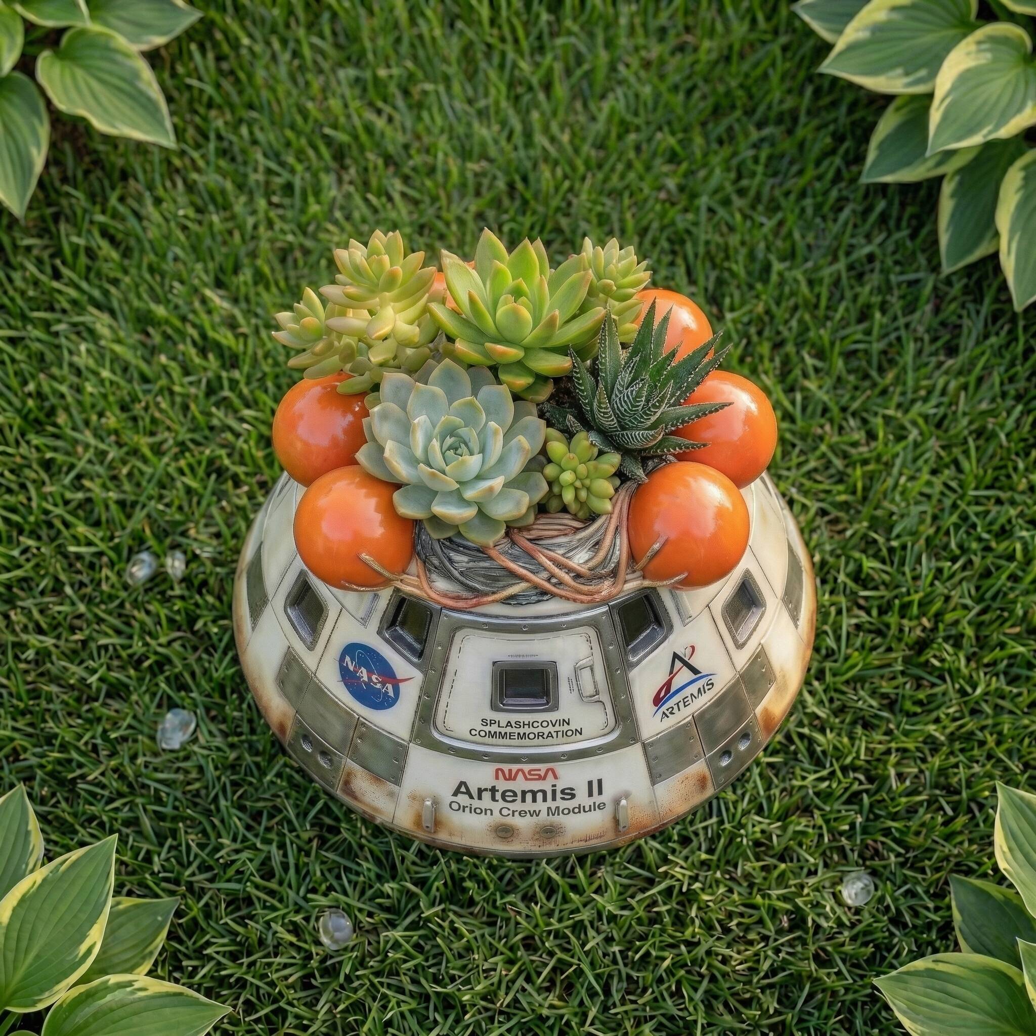 🚀NASA Artemis II Orion Crew Module Splashdown Commemoration Planter !🪴