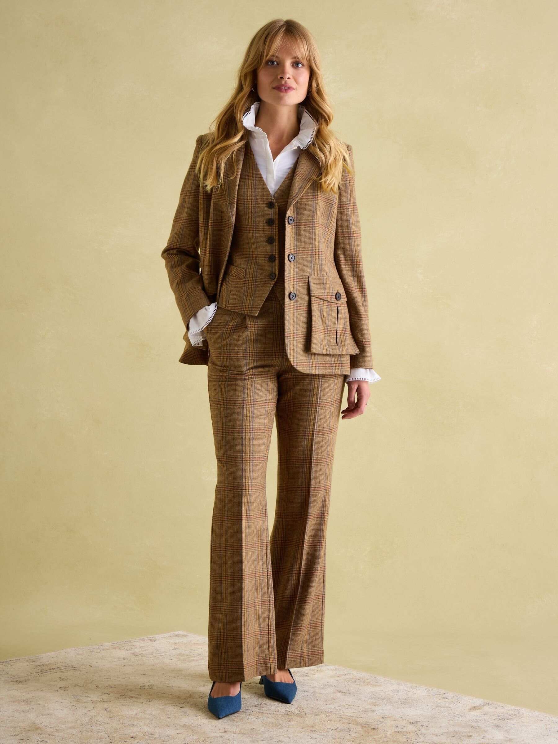 Foxley Brown Check Tweed Suit Blazer