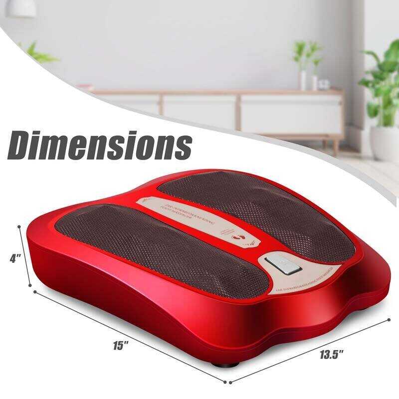 3-in-1 Electric Foot Massager, Foot Back Leg Kneading Shiatsu Massage Machine, Foot Warmer with Infrared Heating & 18 Massage Nodes