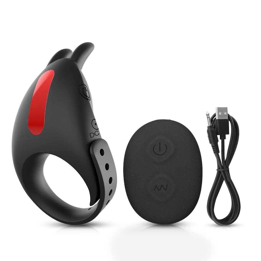 Adjustable Vibrating Cock Ring with Remote Control – Ejaculation Delay & Clitoris Stimulation