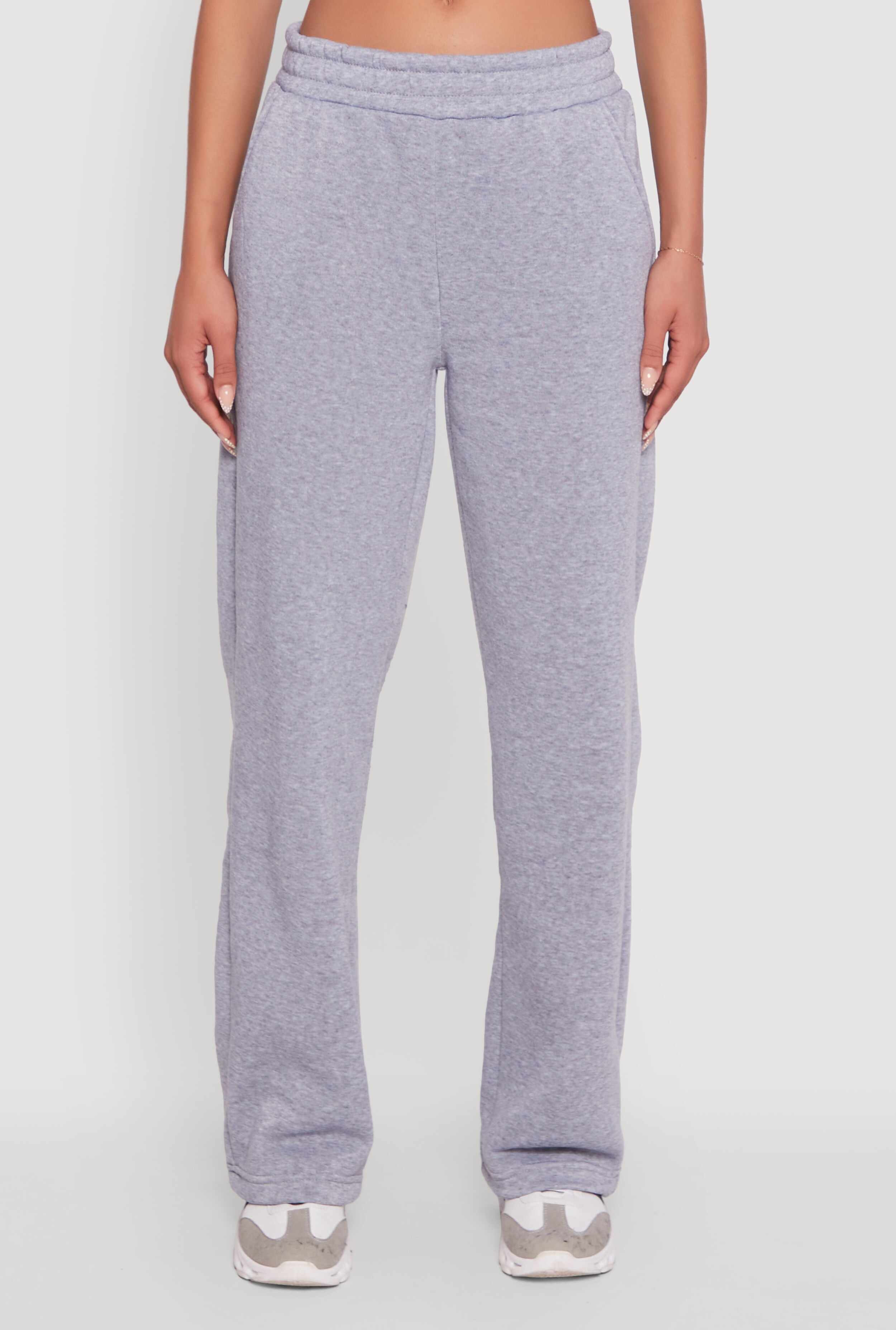 Elastic Waist Wide Leg Sweatpants