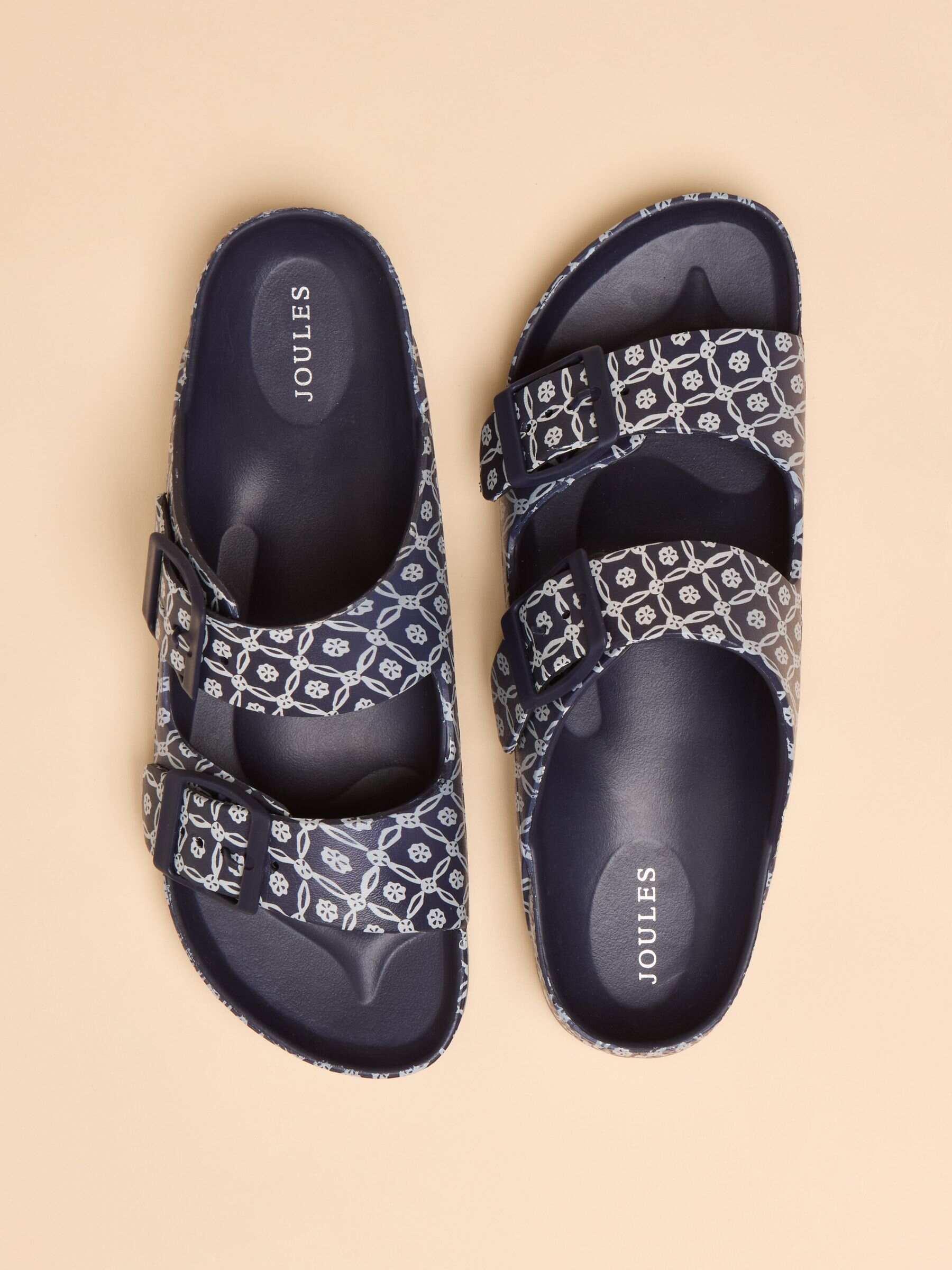 Sunseeker Navy Blue Print EVA Sliders