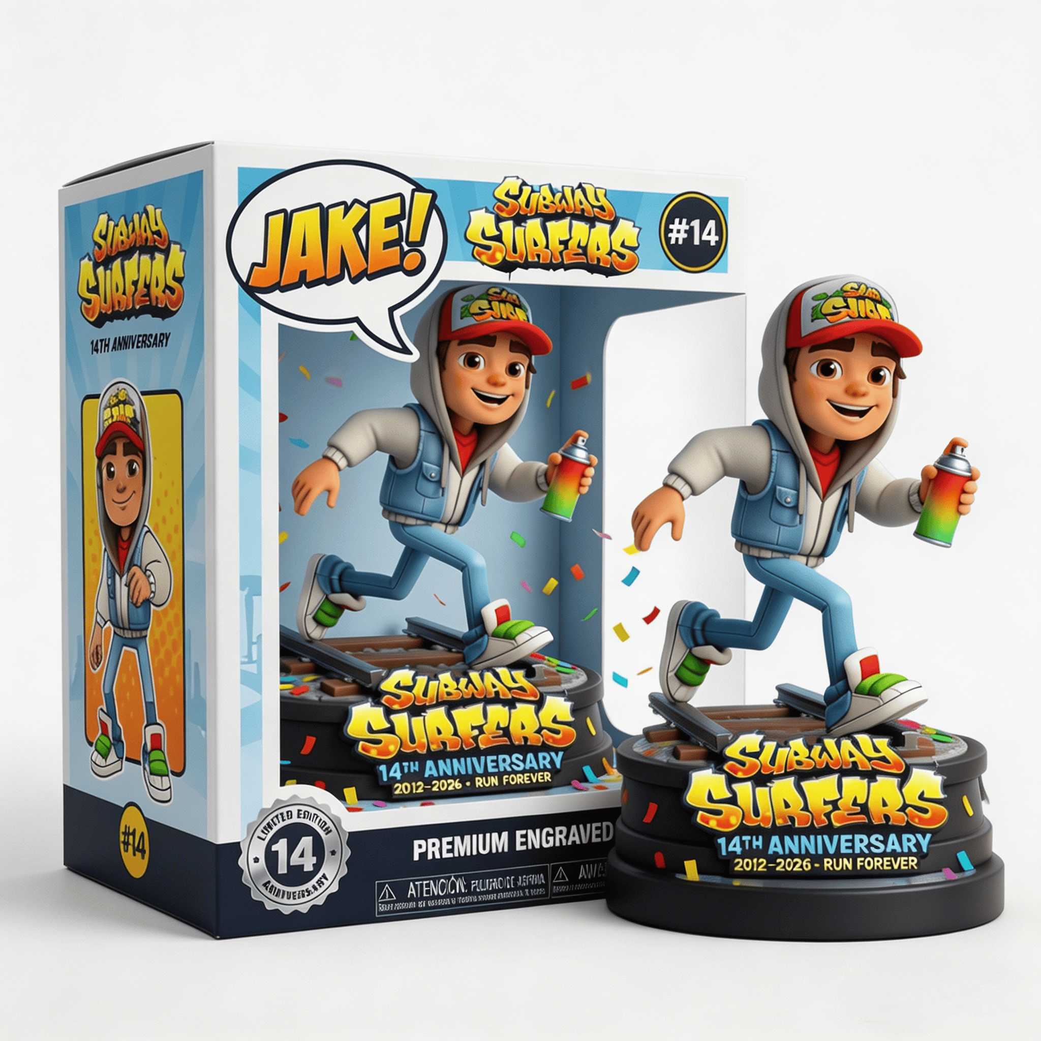 🎁Subway Surfers Jake 14th Anniversary Legacy Figure ！
