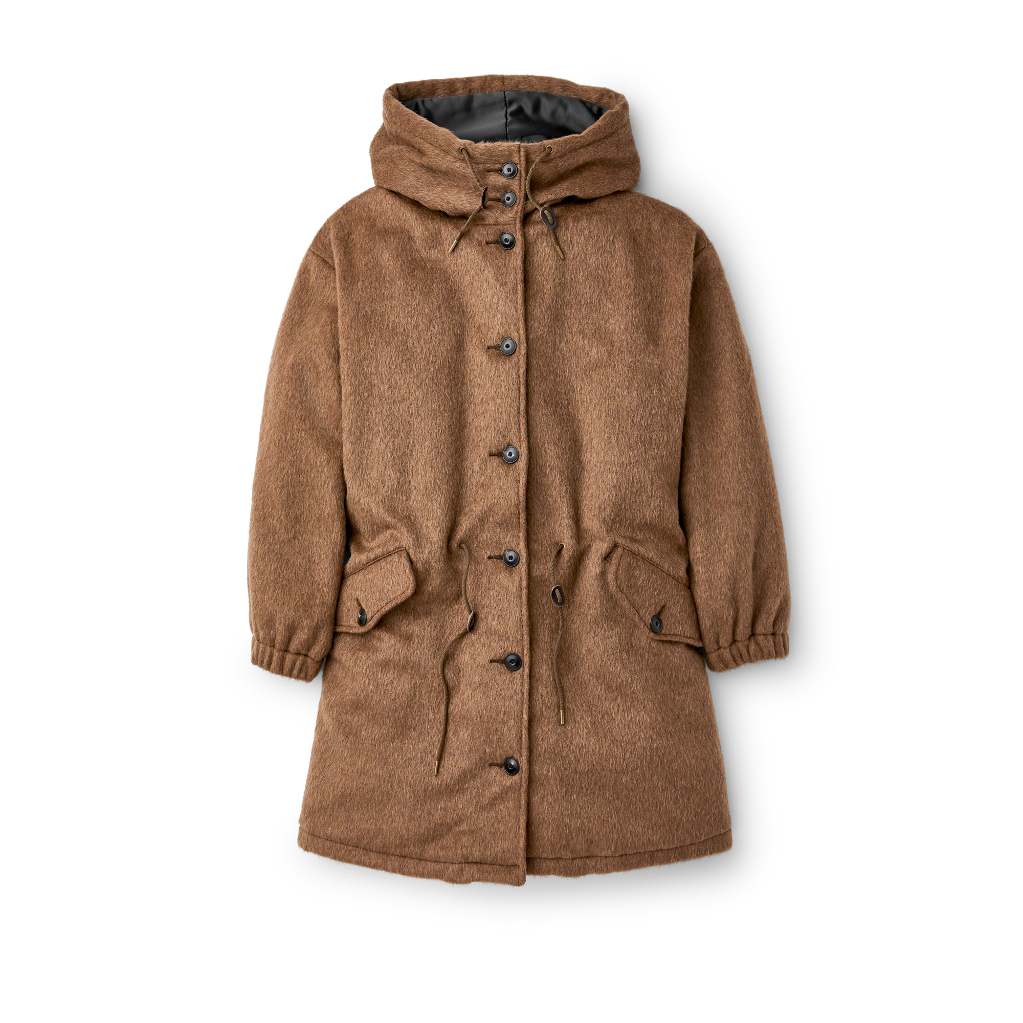 Women's Wool Mohair Parka - Brown
