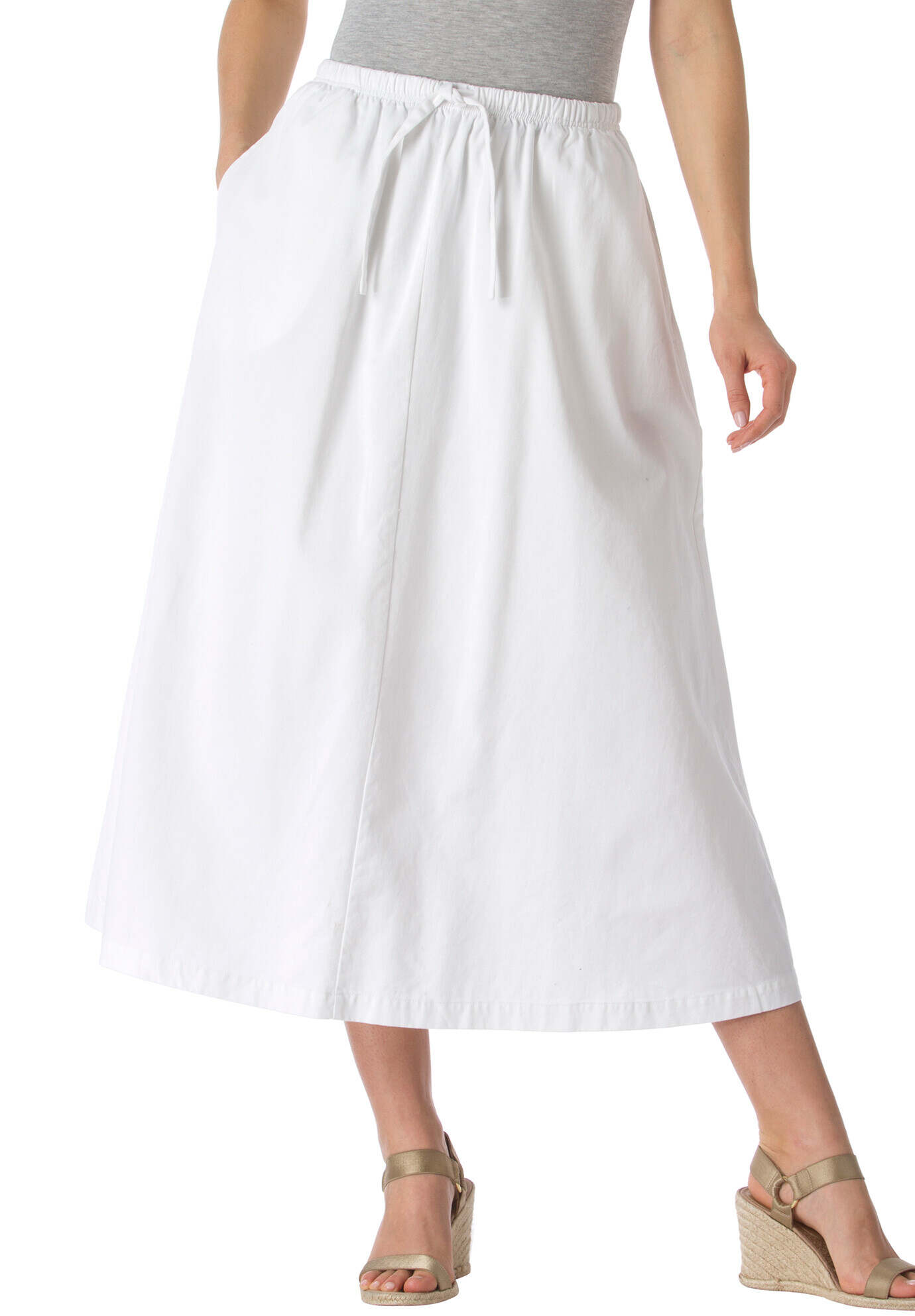 Drawstring Denim Skirt