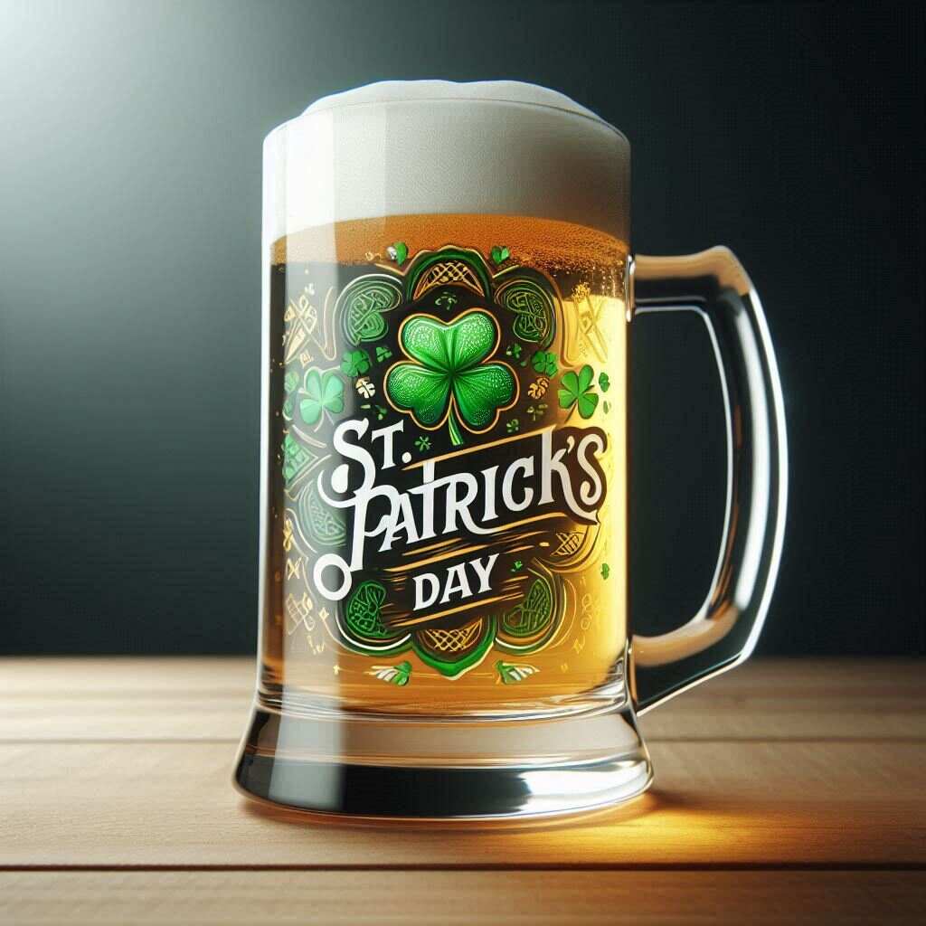St. Patrick's Day Beer Glass