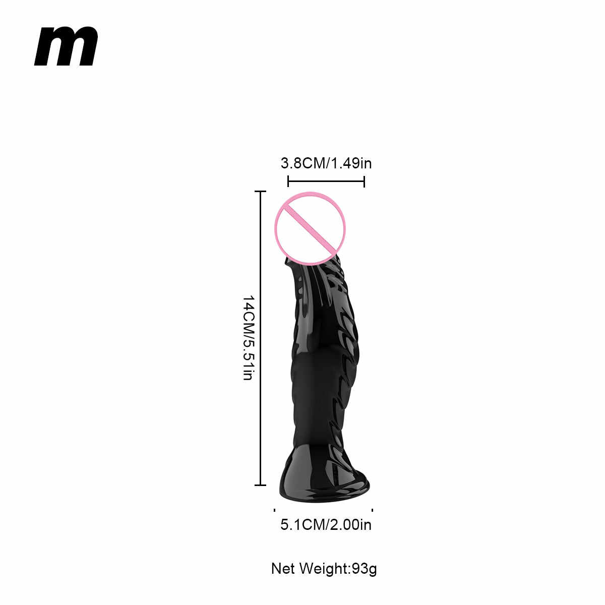 Realistic Ribbed Monster Dildo – TPR Suction Cup Dildo for Anal and Vaginal Play