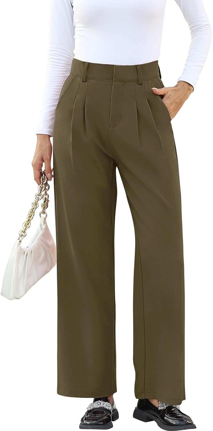 High-Waisted Work Pants for Women – Business Casual Office Trousers with Pockets (2025 Edition)