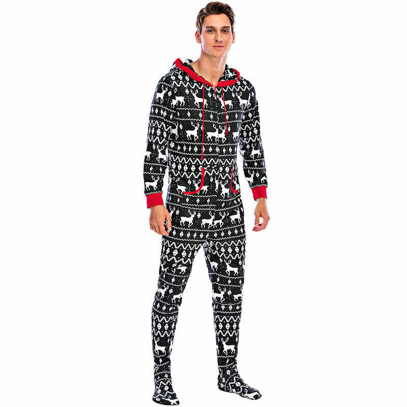 Family Christmas Matching One-Piece Pullover Pajama Set