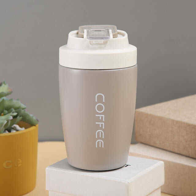 Double Stainless Steel Coffee Cup Leakproof Insulated Thermal Cup Car Portable Travel Coffee Mug