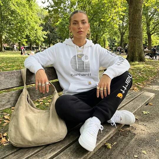 Women's Loose-fitting Hooded Sweatshirt + Trousers Set