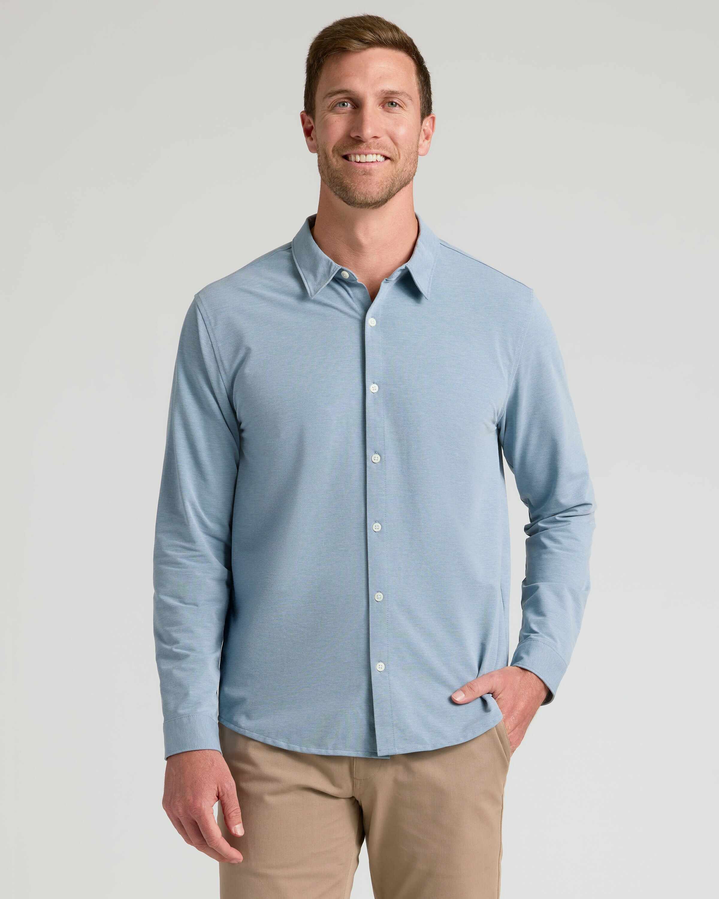 Standard Long Sleeve Modern Knit Oxford 3-Pack