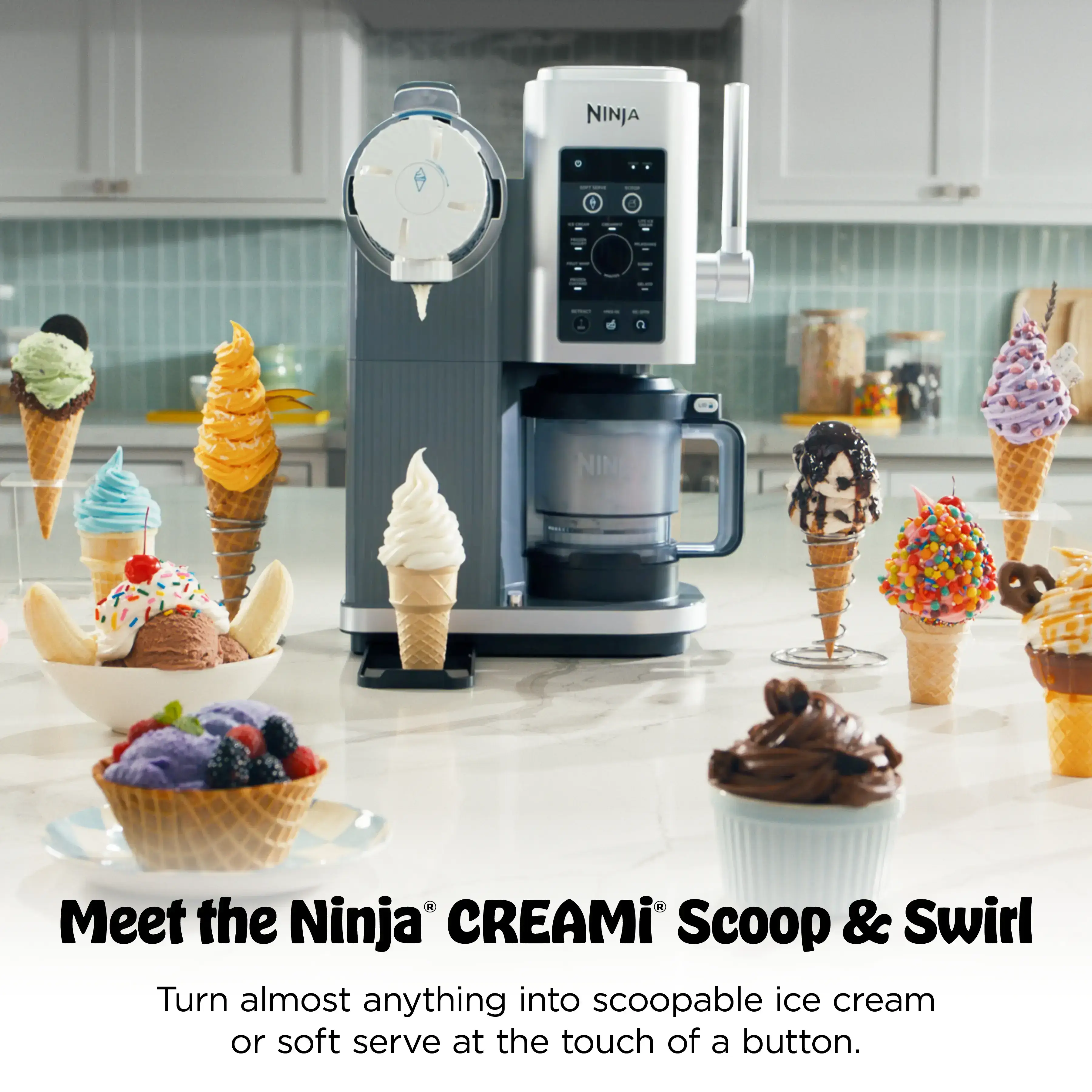 CREAMi Scoop & Swirl 13-in-1 Ice Cream and Soft Serve Maker - NC701
