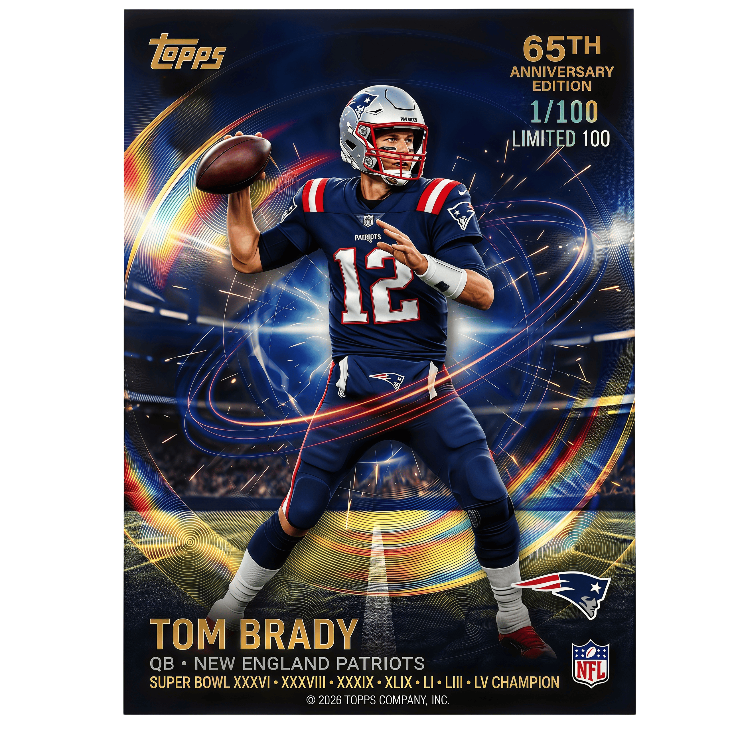 2026 New England Patriots 65th Anniversary Hobby Box