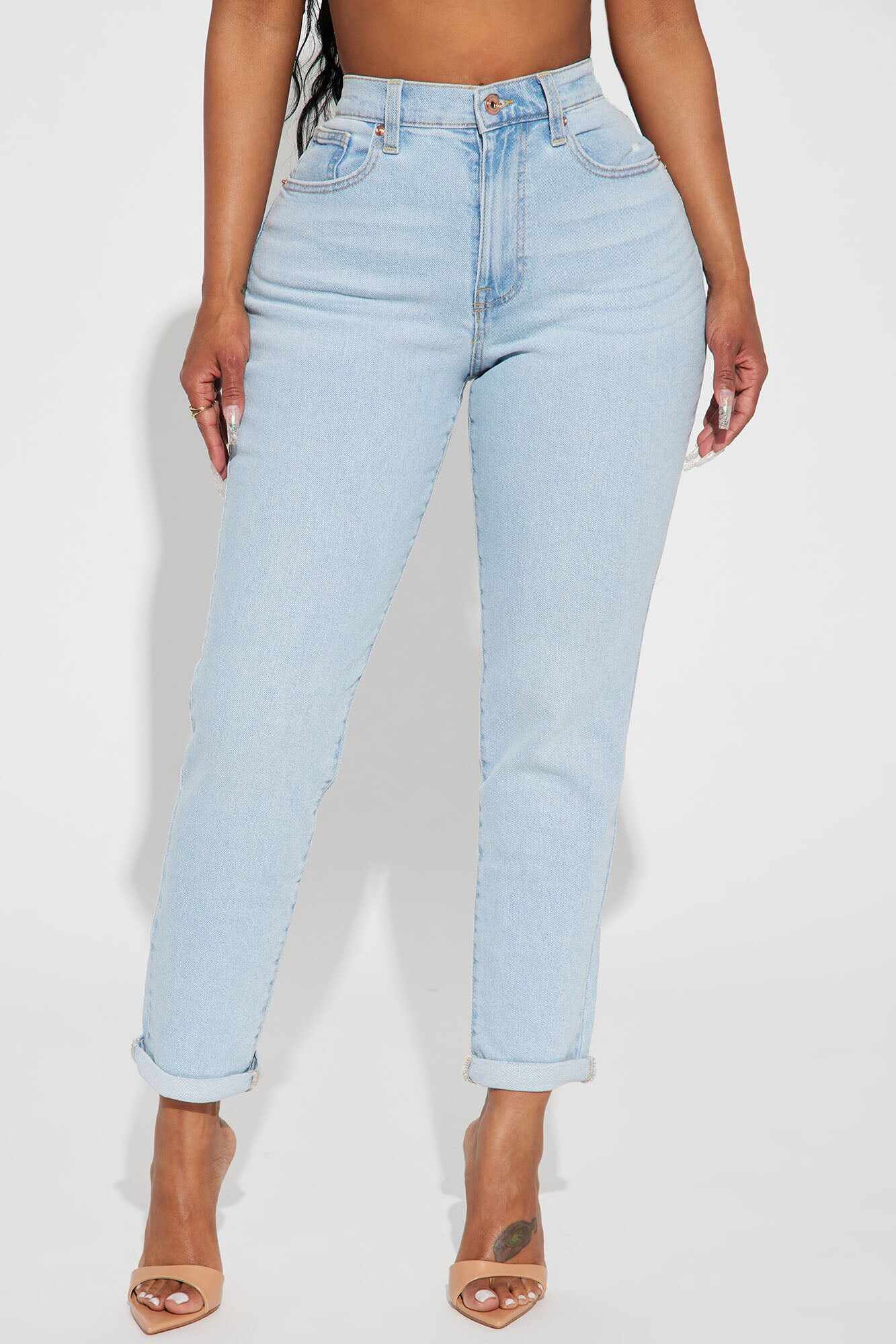 Nova 90's Stretch Mom Jean - Light Wash
