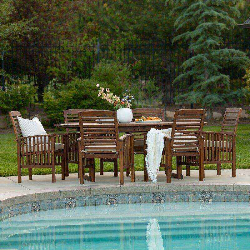 Diboll Rectangular 6 - Person 55'' Long Dining Set with Cushions