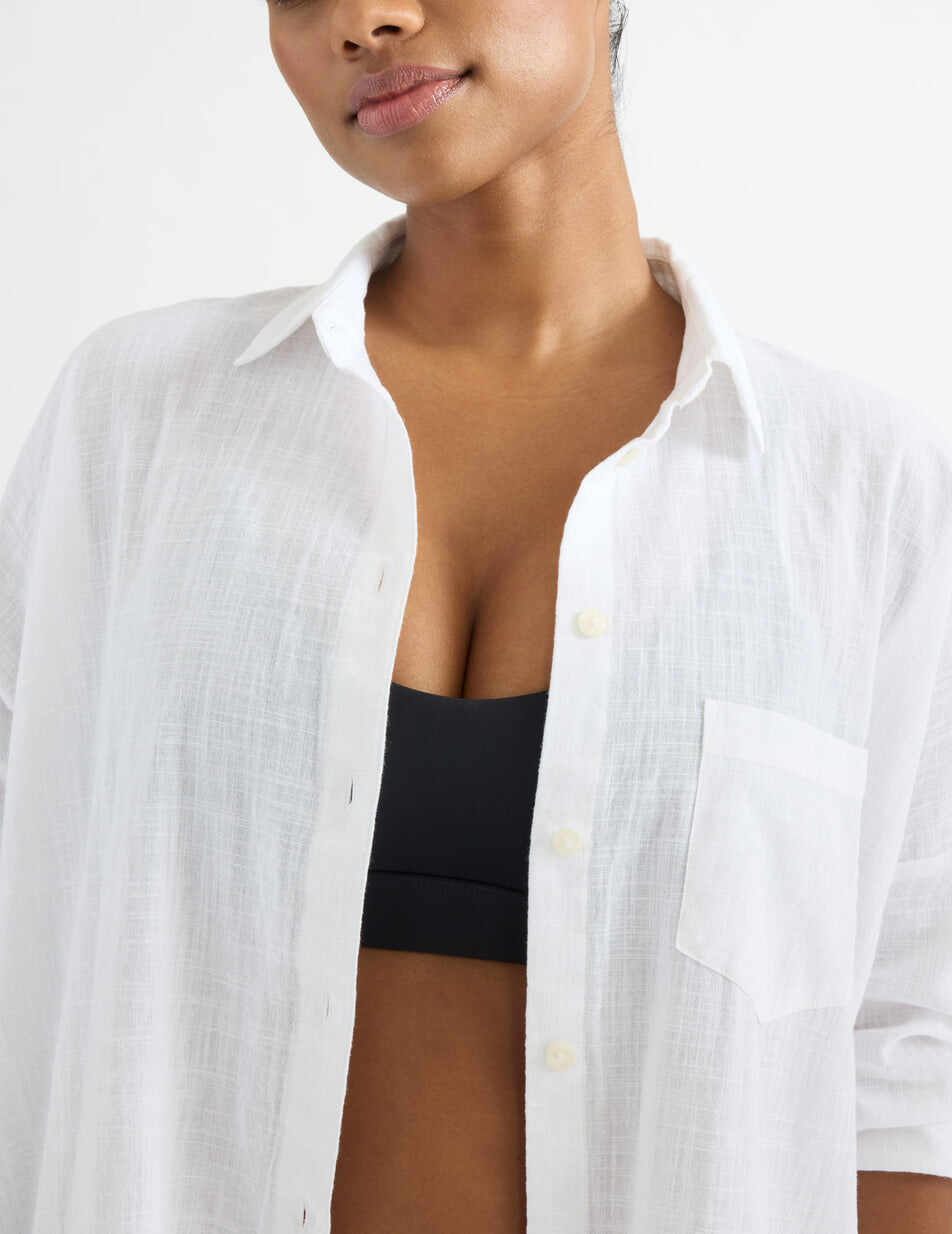 Relaxed Cotton Beach Shirt