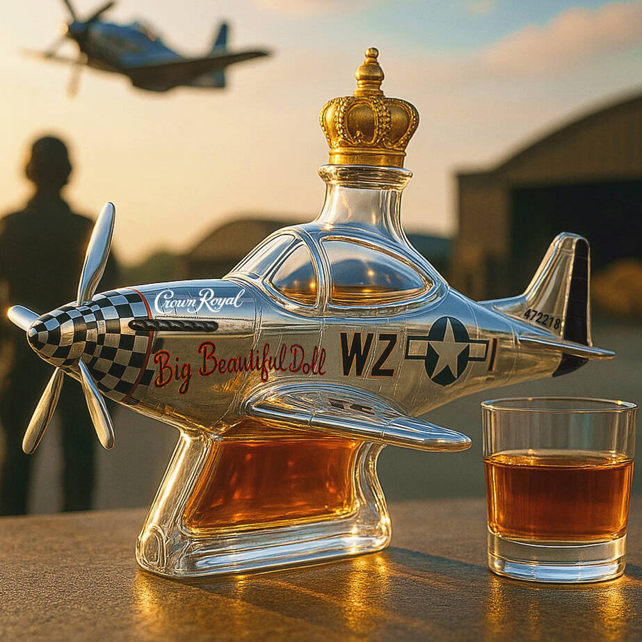 Mustang P-51 D Whisky Bottle