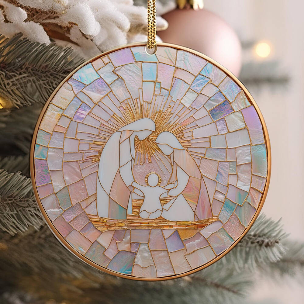 Christian Mosaic Ceramic Ornament