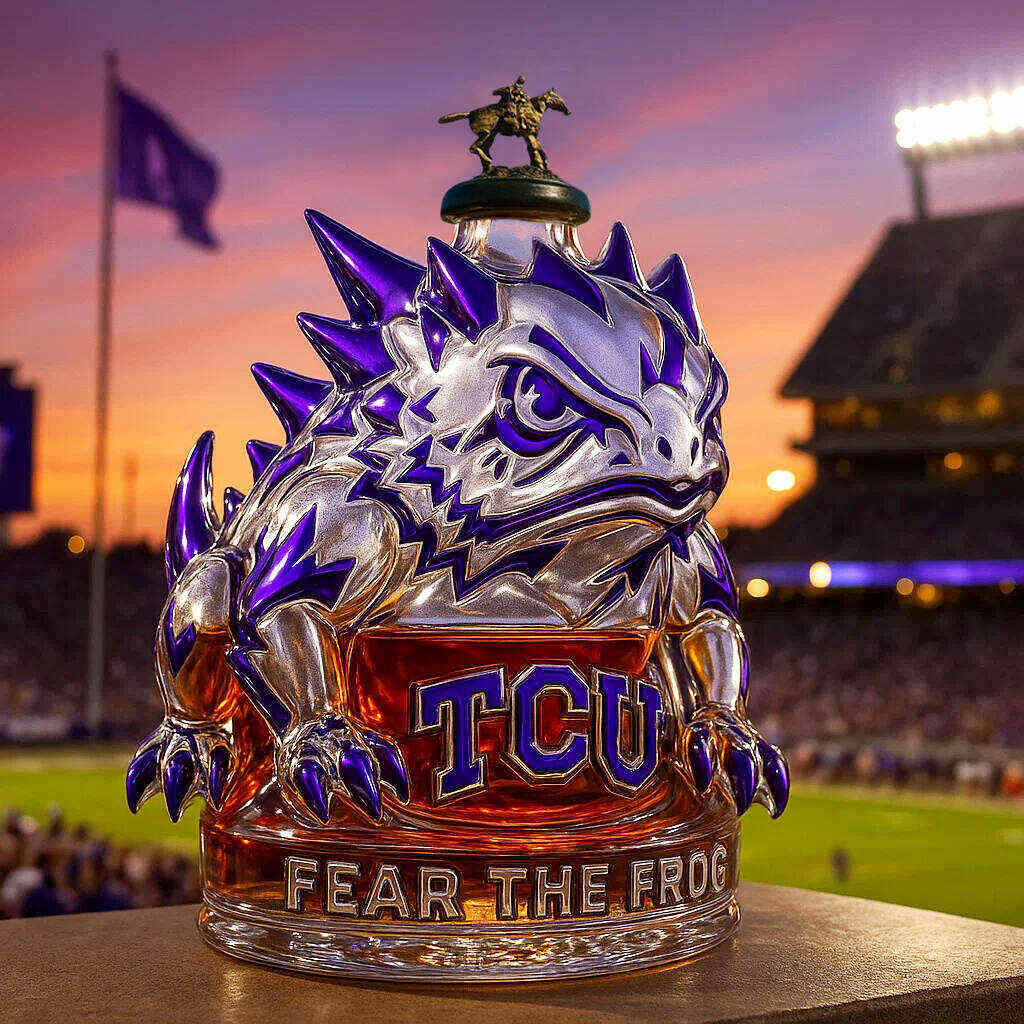TCU Horned Frogs Limited Edition Whiskey Bottle