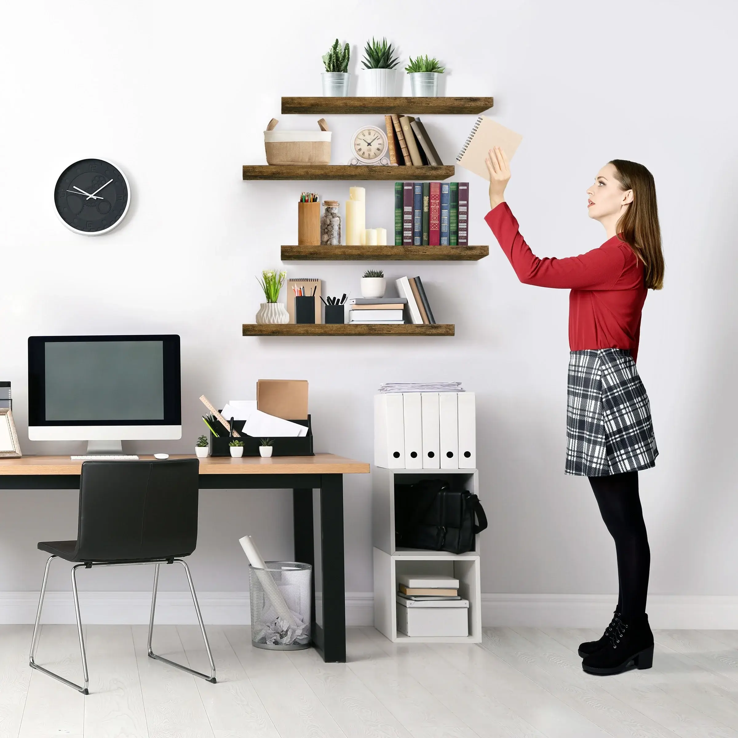 Sorbus Floating Wall Shelves Wall Mounted (4 Pack)