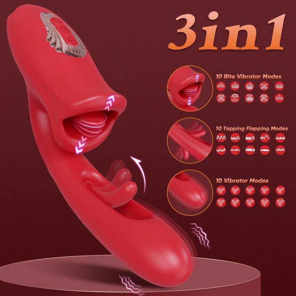 PASSION PULSE Patting Dildo Vibrator: Clit & G-Spot Stimulator
