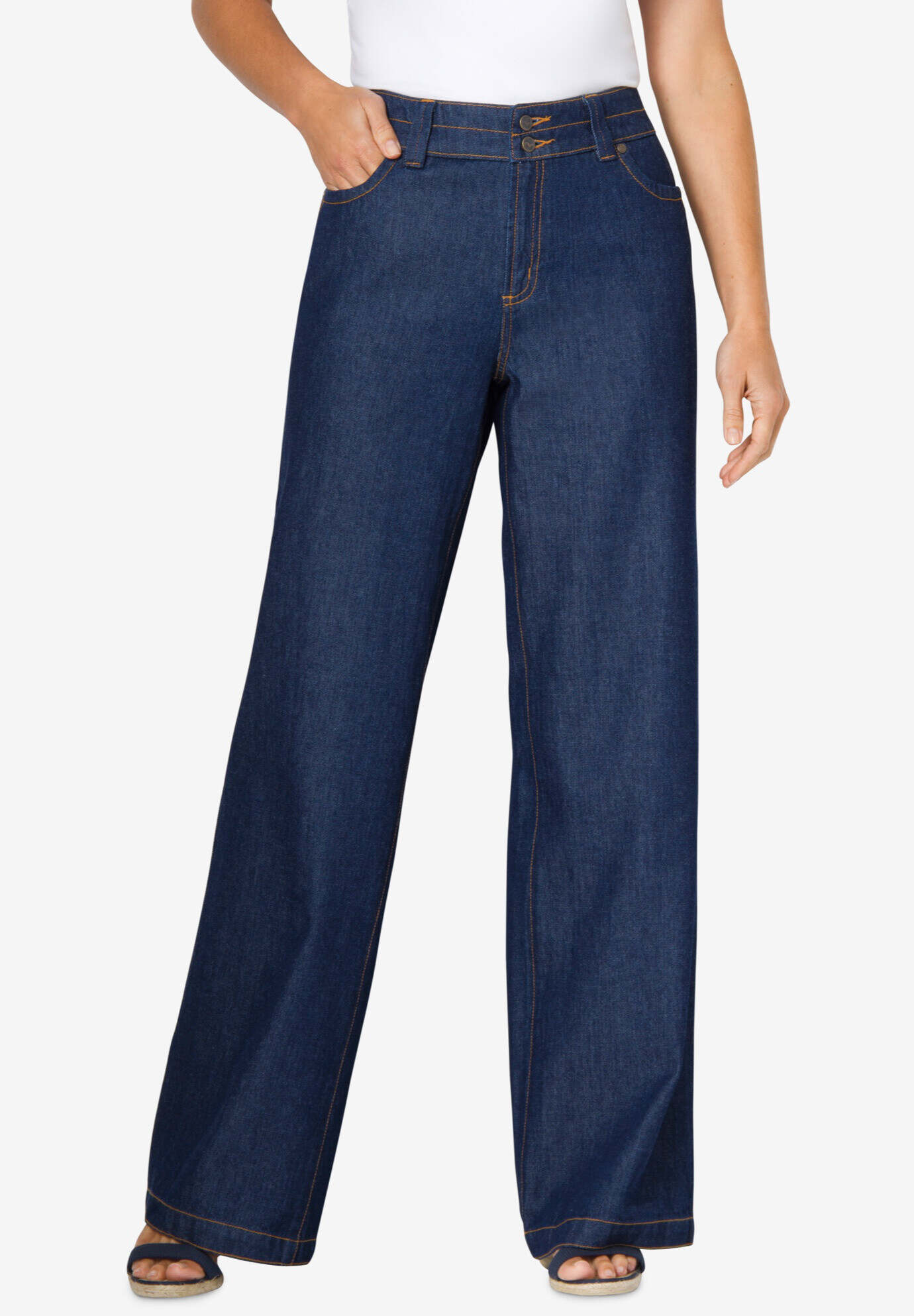 Perfect Cotton Wide-Leg Jean