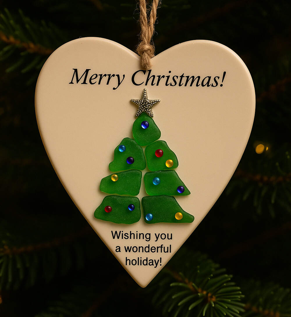 Sea Glass Christmas Tree Ornament