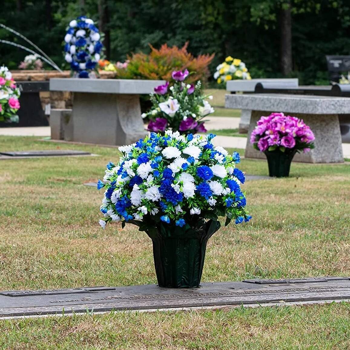 🏆Last Day 49% OFF⚡Artificial Flowers Sunset Garden Mums Bouquet Decoration - UV resistant, Waterproof, Windproof