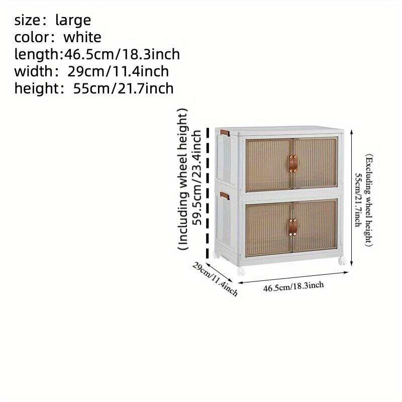 1pc Transparent Collapsible Storage Bin with Lids and Pulley - Portable 1/2/3 Layers Organizer for Easy Access and Convenient Storage