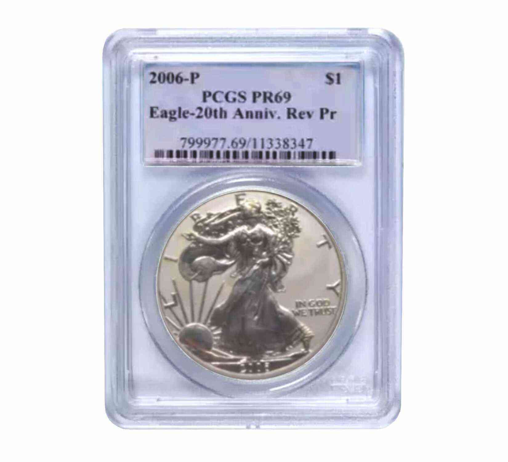 2006 $1 American Silver Eagle MS69 PCGS