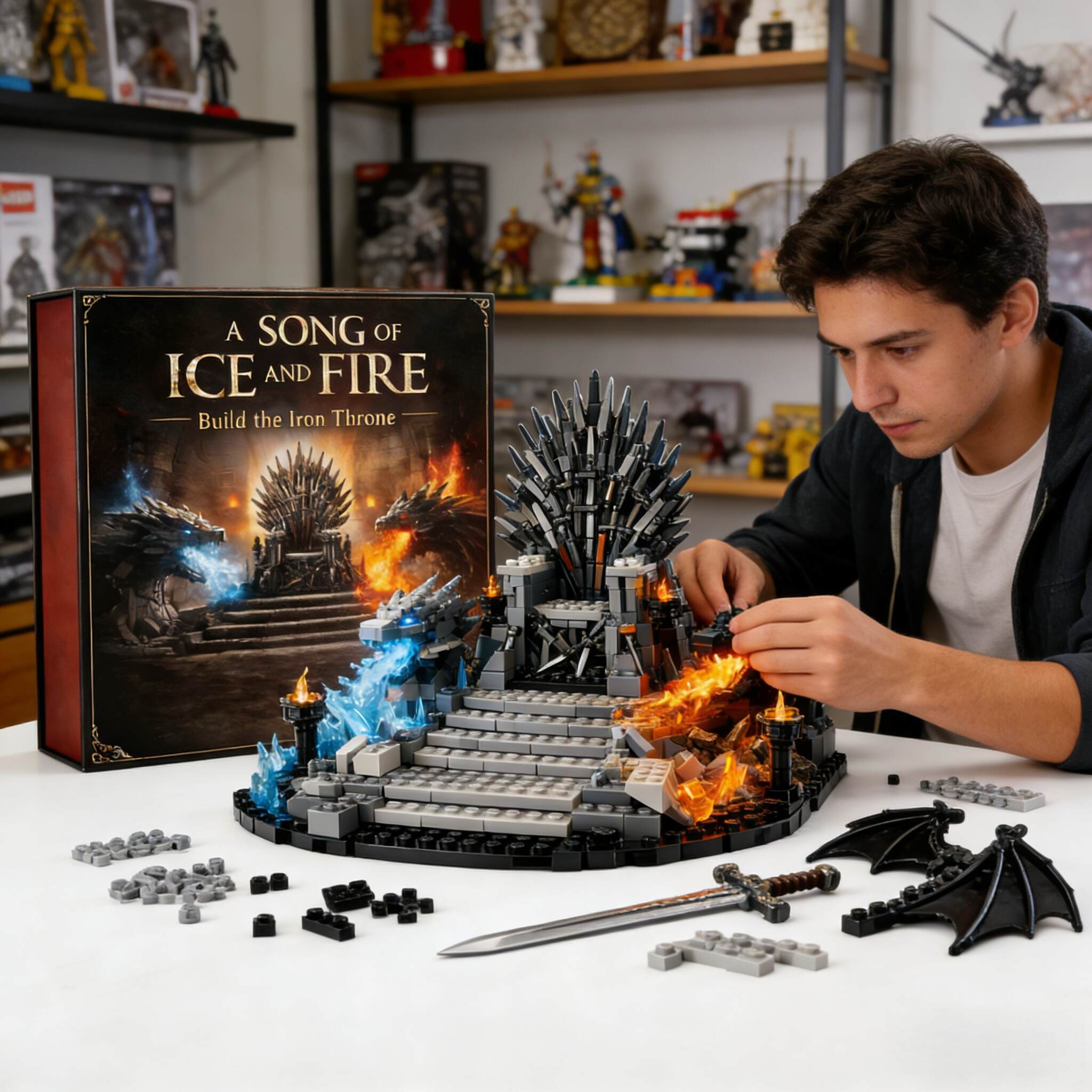 A Song of Ice and Fire – Iron Throne Building Block Display Model