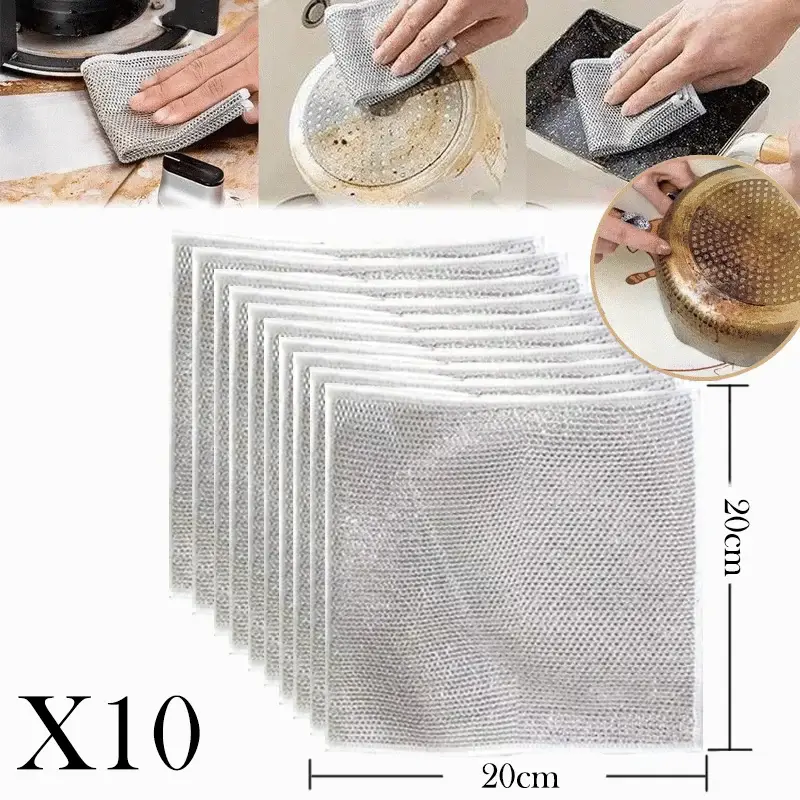 🔥Last Day Promotion 49% OFF🔥Multipurpose Wire Miracle Cleaning Cloths-Buy 20 Get 20 (40 PACK👍EACH JUST $0.99 ONLY TODAY)