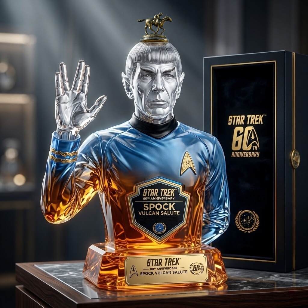🖖🖖Star Trek 60th Anniversary Spock Vulcan Salute Bottle