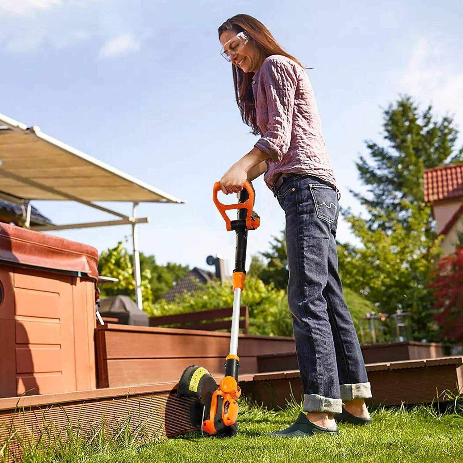 Grass Trimmer, 2-In-1 Trimmer and Edger 20V 10-Inch 8000 RPM