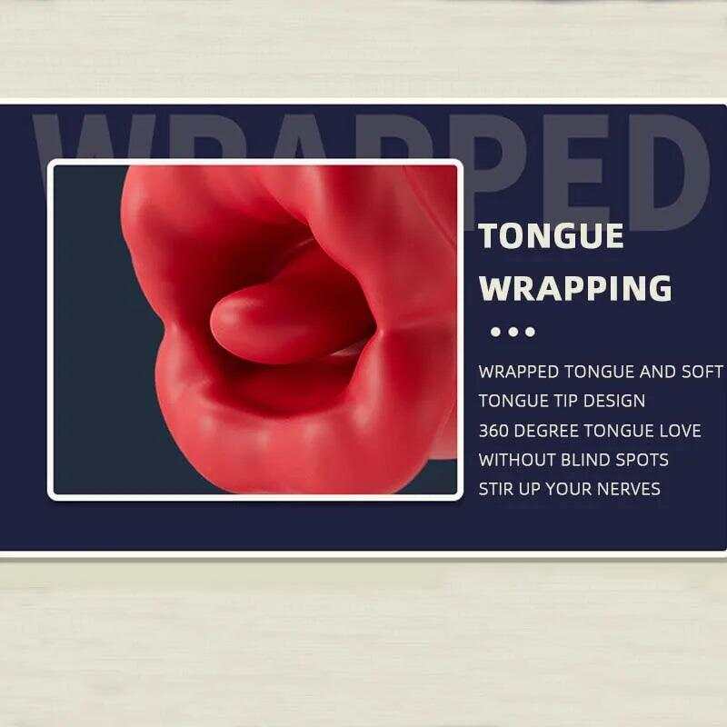 2-in-1 Red Lips Licking & Telescopic Vibrator – Dual Pleasure for Women