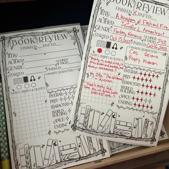 📝Book Review Notepad | Reviewing Reading in a New Way