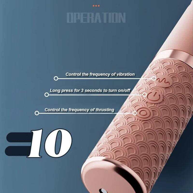 Telescopic G Spot Dildo Vibrator: Woman Vagina & Clitoris Stimulator