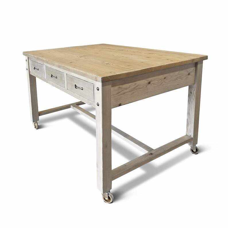 Kitchen Island, Farmhouse Kitchen, Butcher Block, Island, Table, Kitchen Table