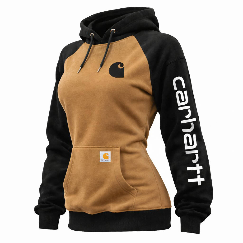 Women's Suede Contrast Hooded Sweatshirt(White)